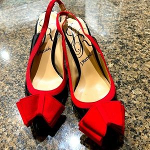 J.Renee high heels, red and black